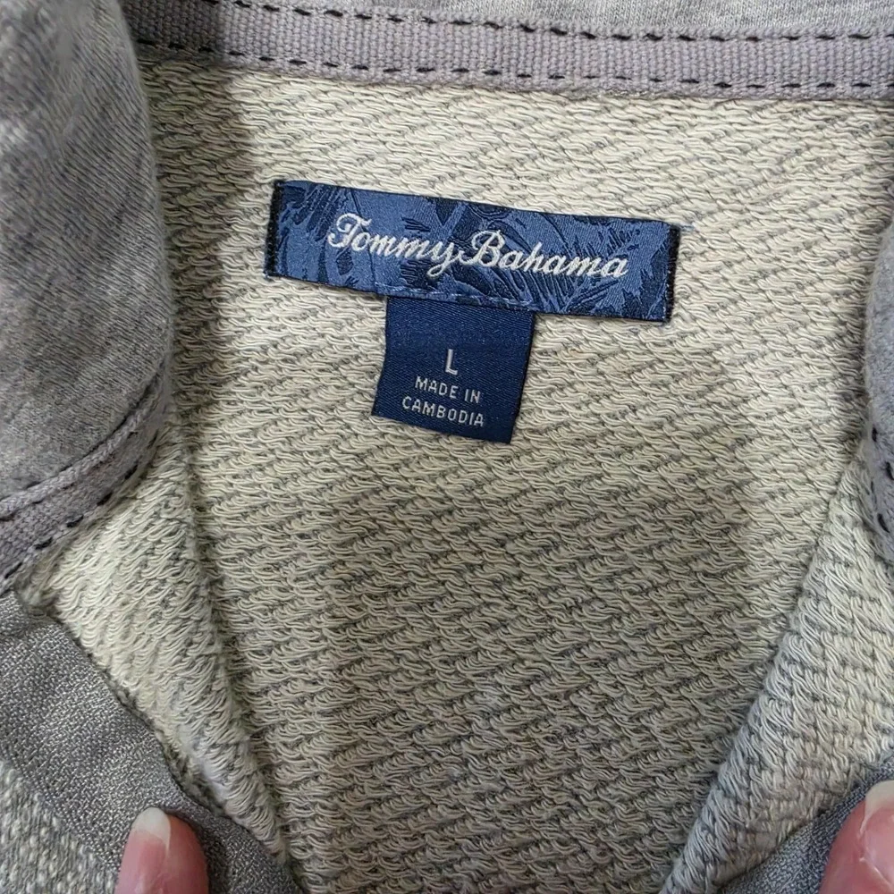 Tommy Bahama Mens Large‎ Pullover 1/4 Zip  Lightweight Golf Sport Summer Nights